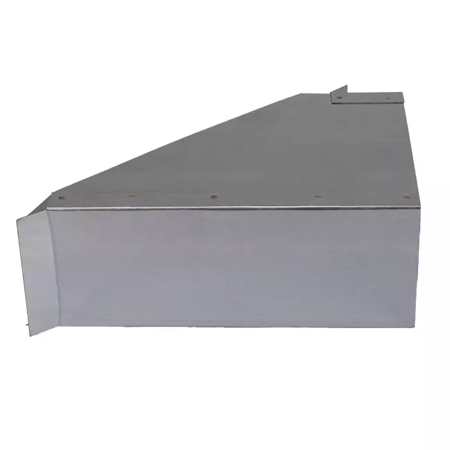 Sidoanslutning 170x80 mm 45 grader för rektangulär insugningskanal