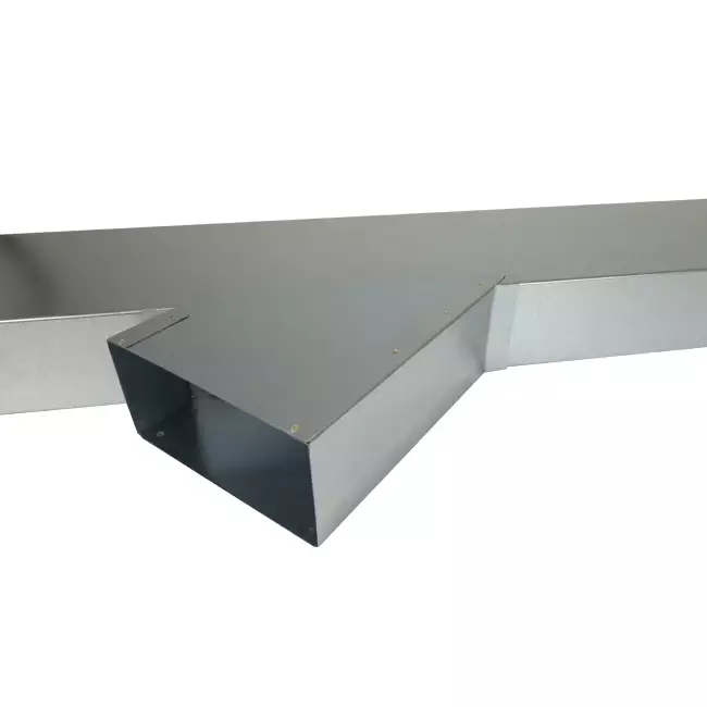 Sidoanslutning 170x80 mm 45 grader för rektangulär insugningskanal