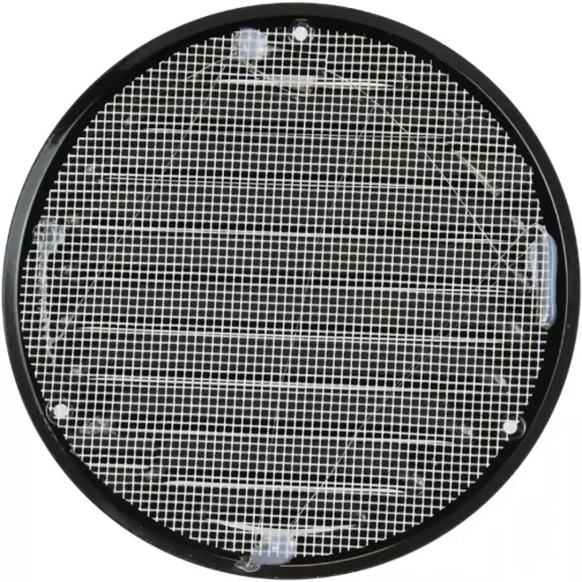 Runt ventilationsgaller av metall Ø 125 mm, svart - MR125M – RAL9005