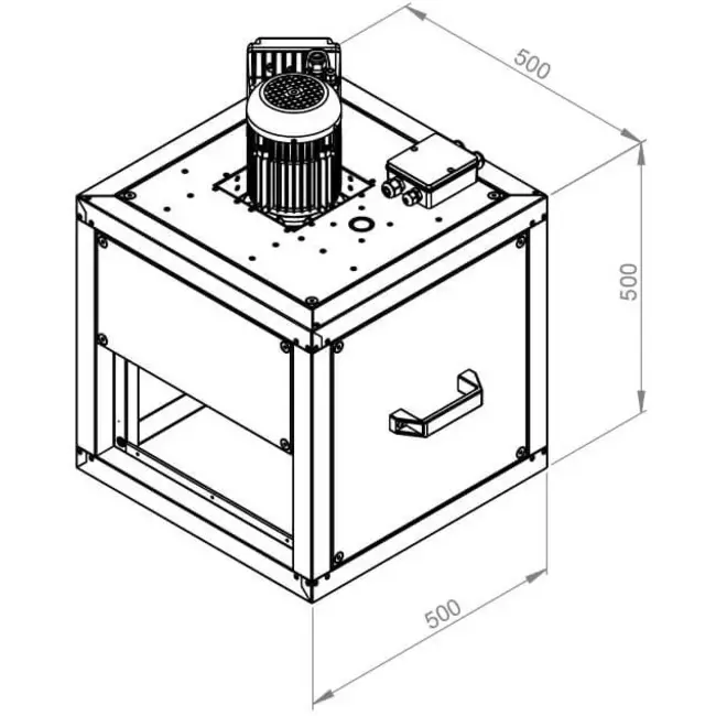 Boxfläktmotor utanför linjärt flöde – MPC 250 EC TI 30
