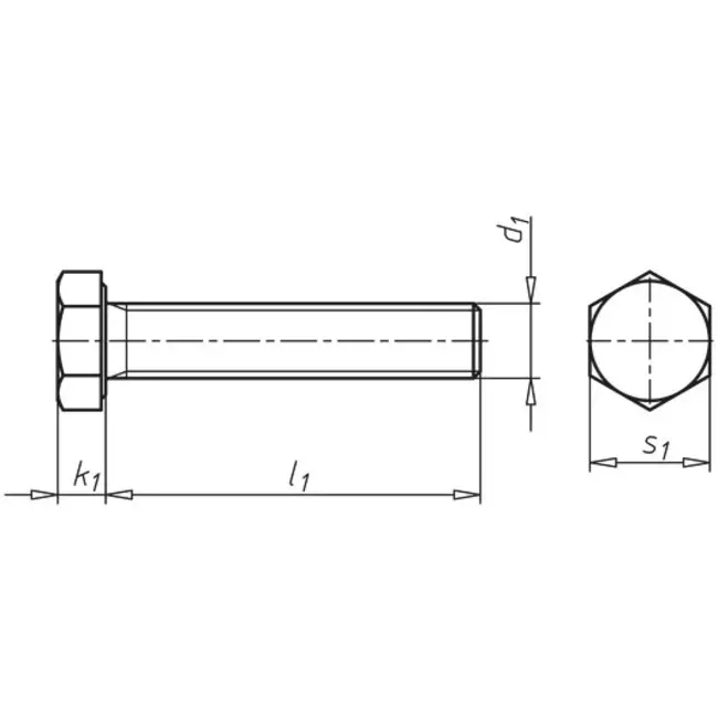Tappbult m10x25mm galvaniserad 8,8 din933 (200 st)