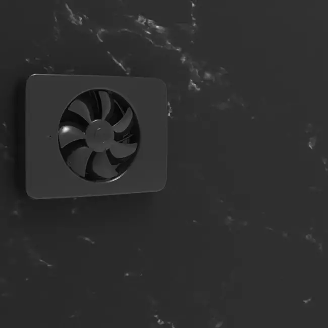 Vent-Axia Lo-Carbon iQ platte design badrumsfläkt SVART Ø 100 - 125 mm