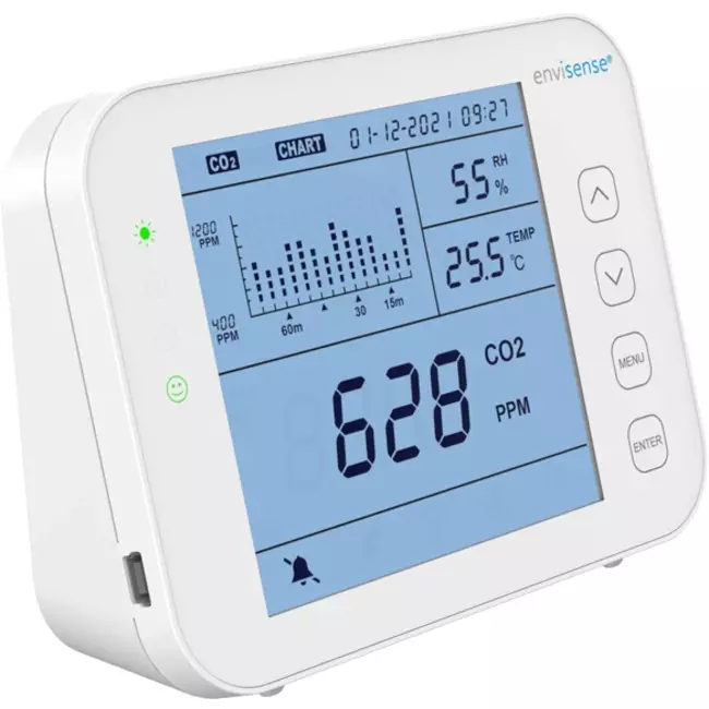 CO2-mätare EnviSense med dataloggare - inklusive digital instrumentpanel