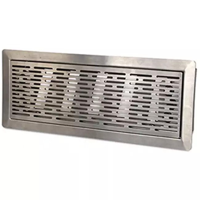 Vent-Axia Uniflexplus justerbart golvgaller med springor - borstad RVS - VRVBS