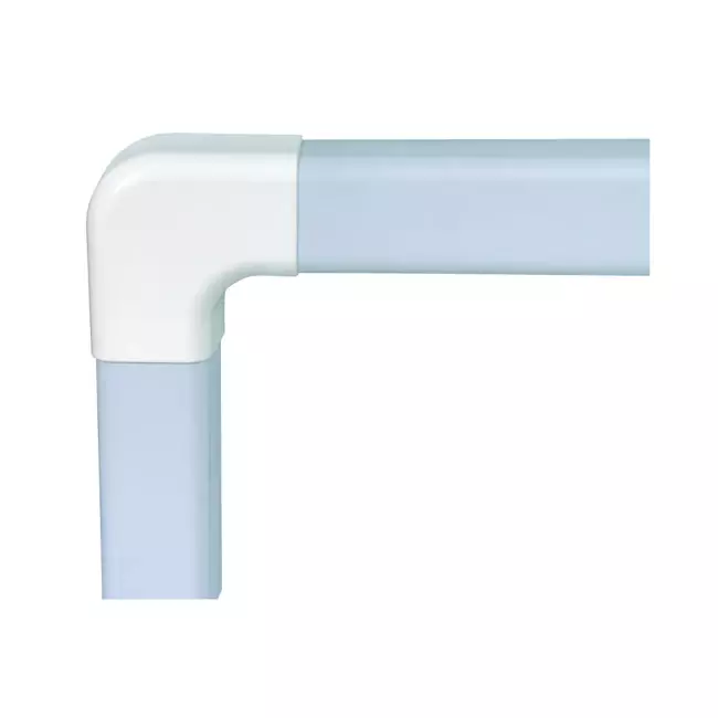 Climaplus luftkonditioneringskanal Vinkel platt böj 125 x 75mm RAL 9010 VIT