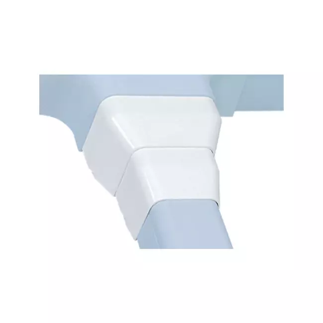 Climaplus luftkonditioneringskanal Reducering från 125x75 till 90x65mm RAL9010 VIT