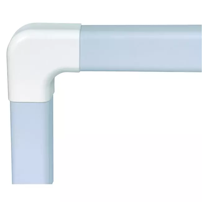 Climaplus luftkonditioneringskanal Platt böj 70x55mm RAL 9010 VIT
