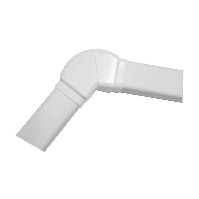 Climaplus luftkonditioneringskanal Justerbar böj 90x65mm RAL 9010 VIT