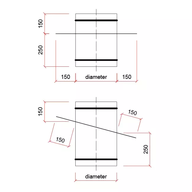 Takplåt 24 grader till ventilationshuv Stream-Vent diameter 200 mm.