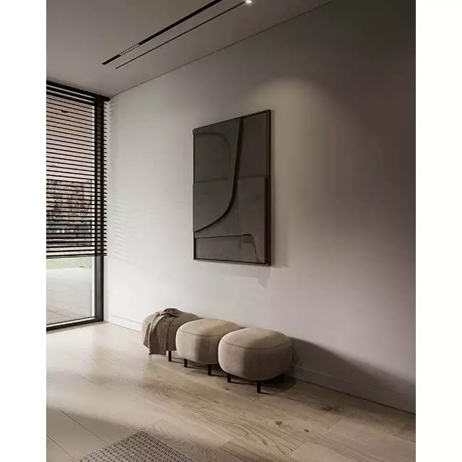 Ergovent ramlös spaltdiffusor 1050 mm med anslutningsdiameter 90 mm - modulär - 1 slits