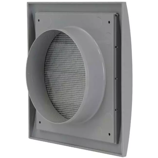 Lamellgaller för avlastning av ventilationsgaller 190x190 diameter: 125, grått - ND12ZP