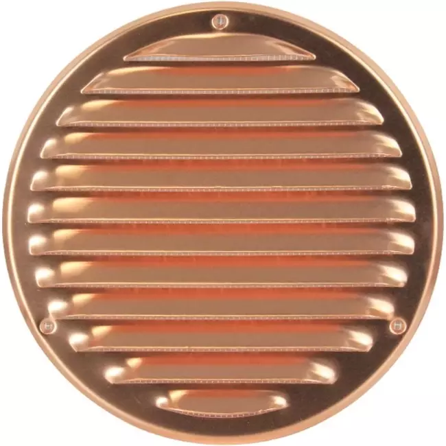 Runt ventilationsgaller av metall Ø 160 mm koppar - MR160Cu