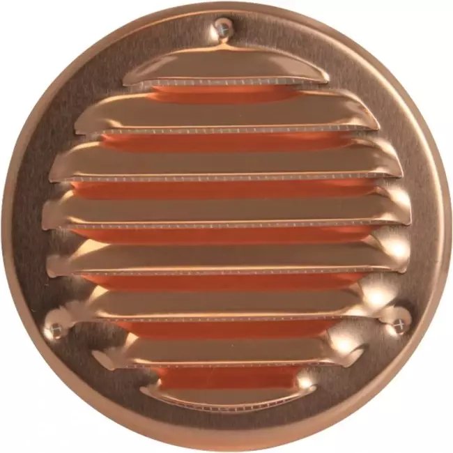 Runt ventilationsgaller av metall 100 mm koppar - MR100Cu