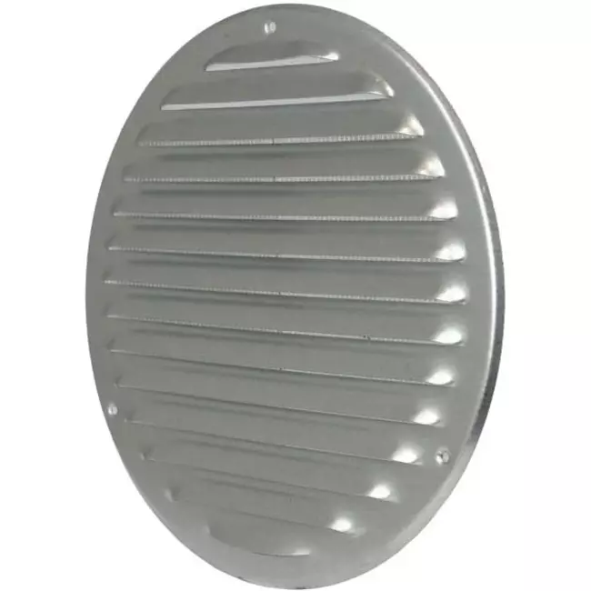 Runt ventilationsgaller av metall Ø 125 mm zink - MR125ZN