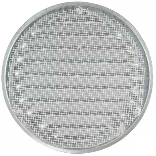 Runt ventilationsgaller av metall Ø 125 mm zink - MR125ZN