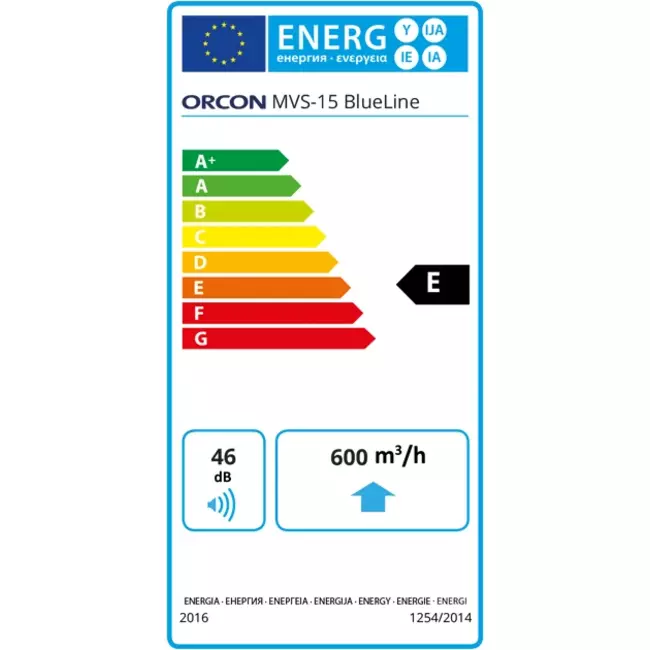 Orcon MVS 15R 550 m³/h - säkerhetsplugg