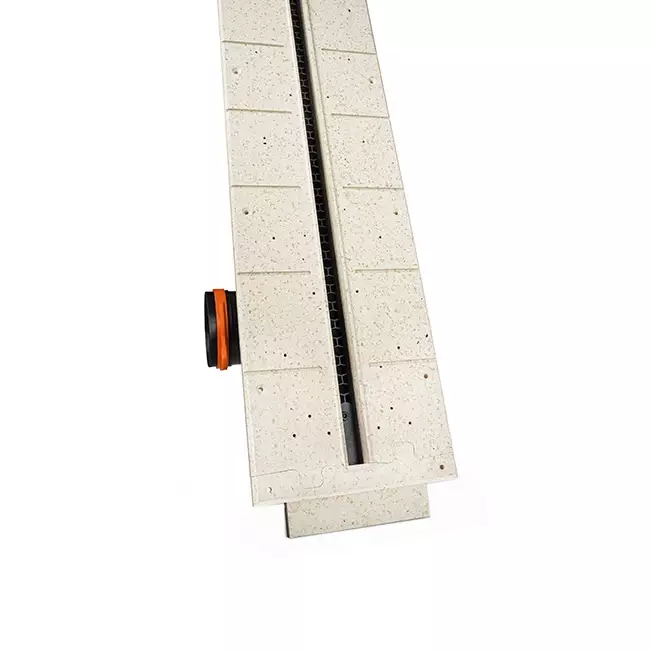 Ergovent ramlös spaltdiffusor 1050 mm med anslutningsdiameter 75 mm - modulär - 1 slits