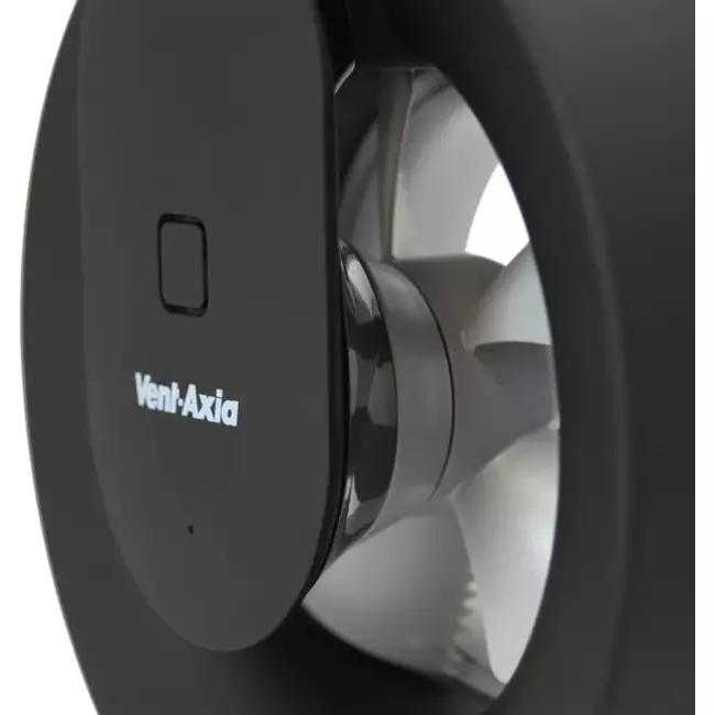 Badrumsfläkt Svara med timer, fukt- och ljussensor 100–125 mm (appstyrd) SVART
