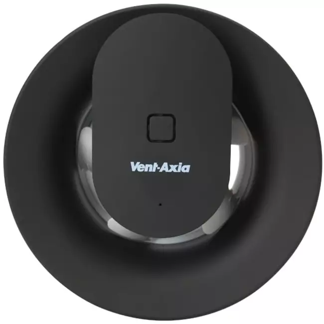 Badrumsfläkt Svara med timer, fukt- och ljussensor 100–125 mm (appstyrd) SVART