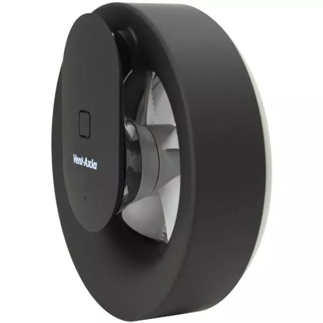 Badrumsfläkt Svara med timer, fukt- och ljussensor 100–125 mm (appstyrd) SVART