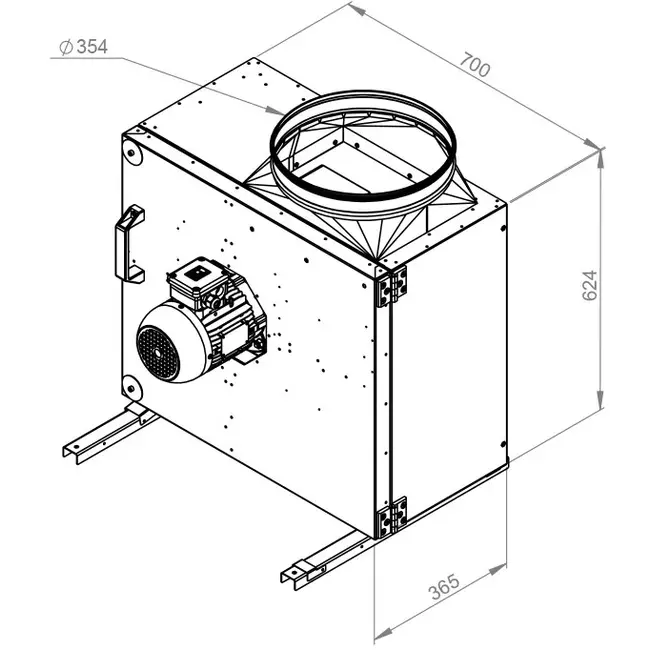 Boxfläkt rökgas F400 - MPS 315 D2 F4 30