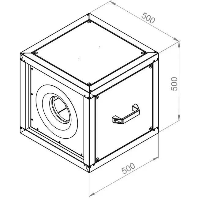 Boxfläkt med motor utanför luftflöde - MPC 250 EC T30
