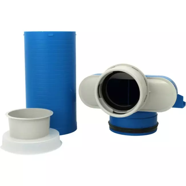 Vent-Axia Uniflexplus ventilförgrenare 1 x Ø 90 mm med glidhylsa 250 mm och skyddslock Ø 125 mm