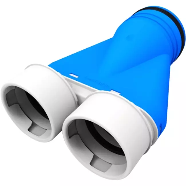 Vent-Axia Uniflexplus ventilationsventilkollektor 2x Ø 90 mm med pip Ø 125 mm