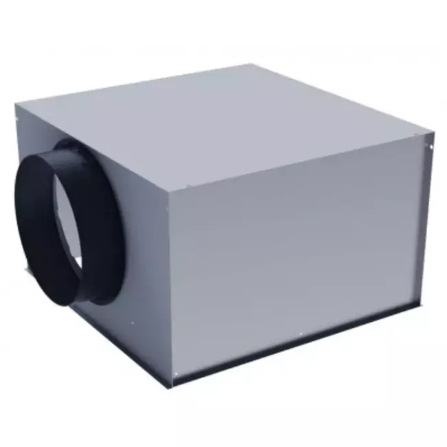 Perforerad justerbar takdiffusor för tillförsel 594x594 – isolerat plenum anslutning på sidan – diameter 160 mm