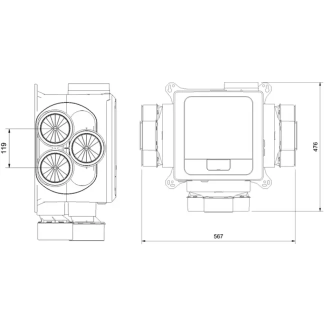 Vent-Axia Multihome AEP advance 368 m³/h Bluetooth + fuktsensor - euro-kontakt