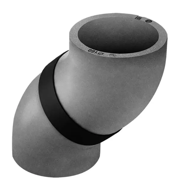 Isolerad böj EPS 45° diameter 125 mm