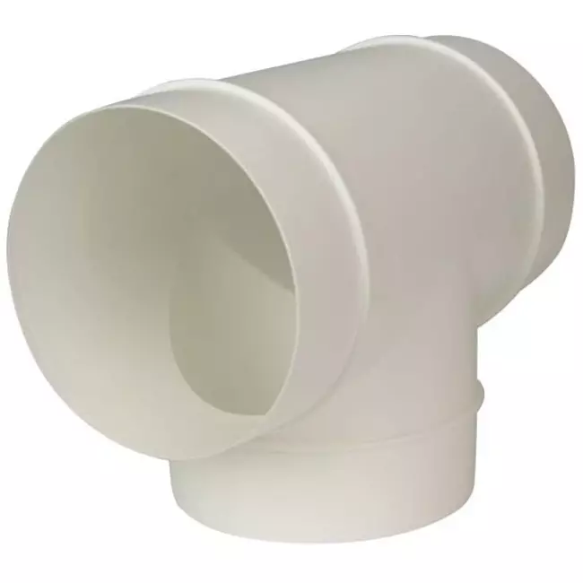 Runt T-stycke i plast diameter: 100 mm - AT100