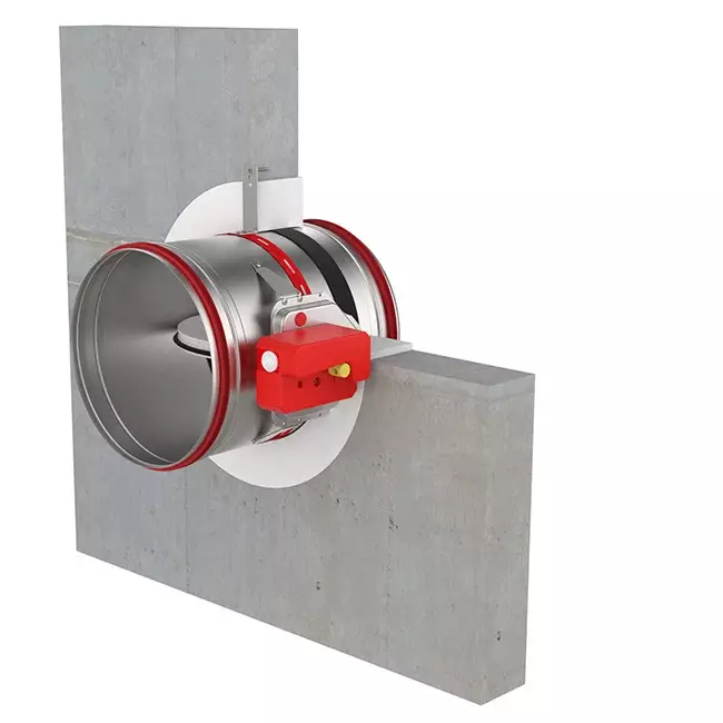 Brandspjäll rund 200 mm servomotor 230V - E-FDC25 D200 M230S