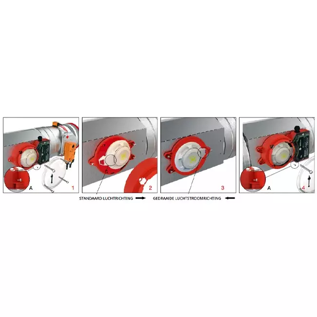 Röksensor 230V för runt brandspjäll 160 mm - E-FDC A SSA D160 230