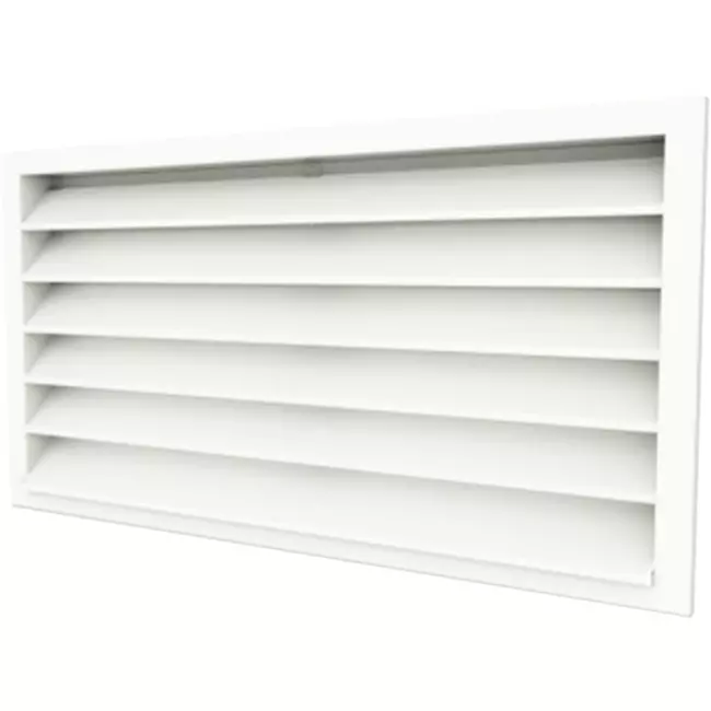 Ytterväggsgaller av aluminium 700x400 - RAL 9010