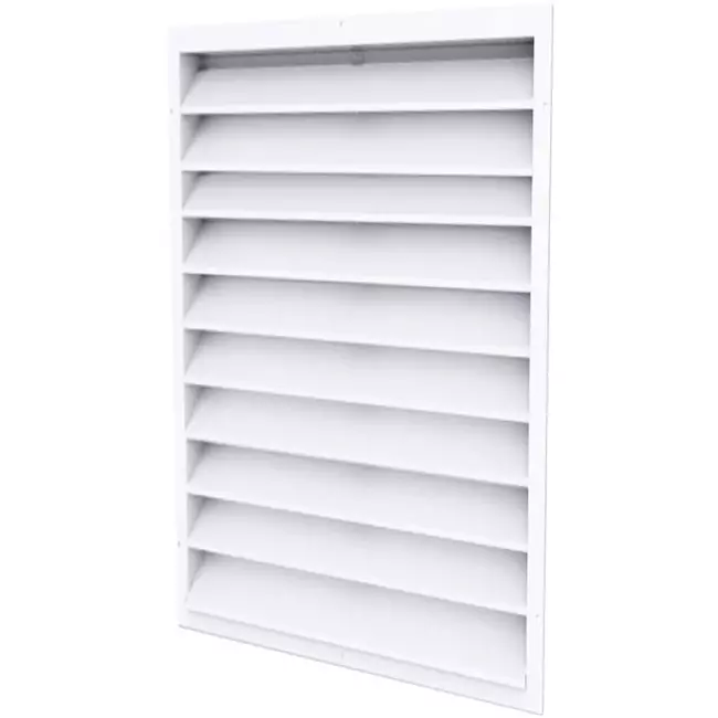 Ytterväggsgaller av aluminium 500x700 - RAL 9016