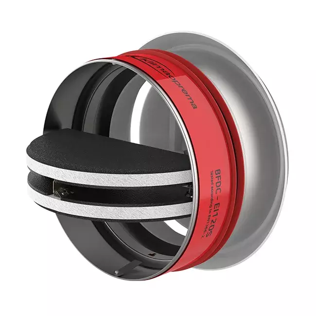 Brandspjäll cirkulärt 160 mm med ventilationsventil - E-BFDC V EI120S D160