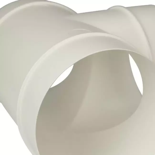 Runt T-stycke i plast diameter: 100 mm - AT100