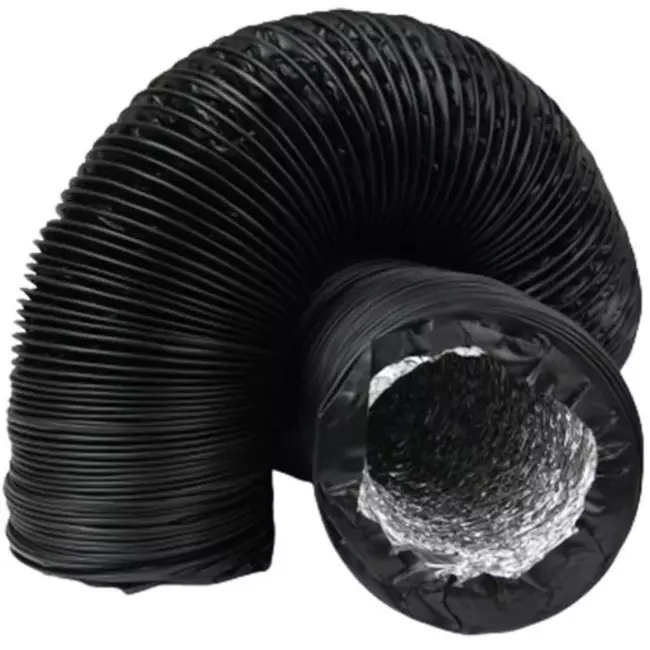 Combidec-ventilationsslang i aluminium med ytskikt av polyester, svart Ø 315 mm (10 m)