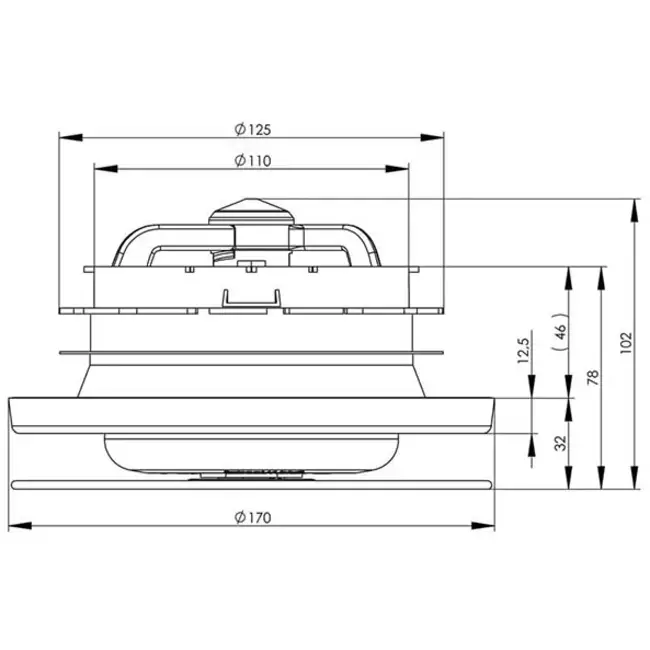 Zehnder ComfoValve Luna E125 dräneringsventil