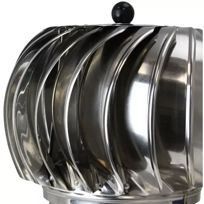 Vinddriven takfläkt Cowl 150 mm RVS inklusive takplåt – 65 m3/h