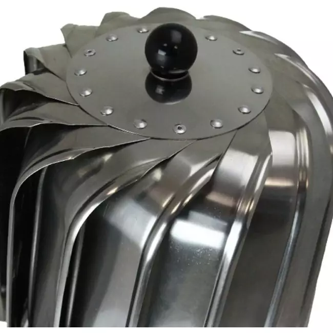 Vinddriven takfläkt Cowl Oblong 150 mm RVS inklusive takplåt – 325 m3/h