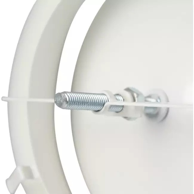 Matningsventil till fläkt av metall Ø 100 mm RAL 9010 med fjäderklämma - DVSC-P100