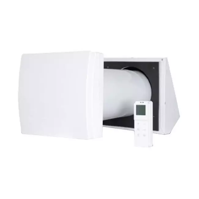 Decentraliserad WTW HRU vägg Ø150 med fjärrkontroll - 60 m³/h - HRU-WALL-RC-150-60-PEG