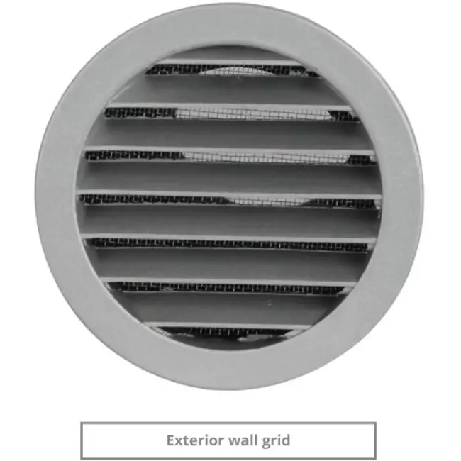 Isolerad fasadventil för naturlig ventilation Ø 100 mm SPK2-100