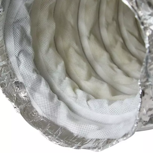 Flexibel non-woven ljuddämpare med anslutningsdiameter: 125 mm, längd 500 mm