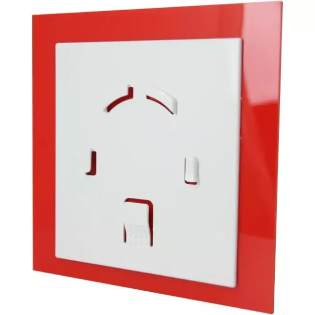 Air Roxy badrumsfläkt med anslutningsdiameter 125 mm med timer – plastpanel röd