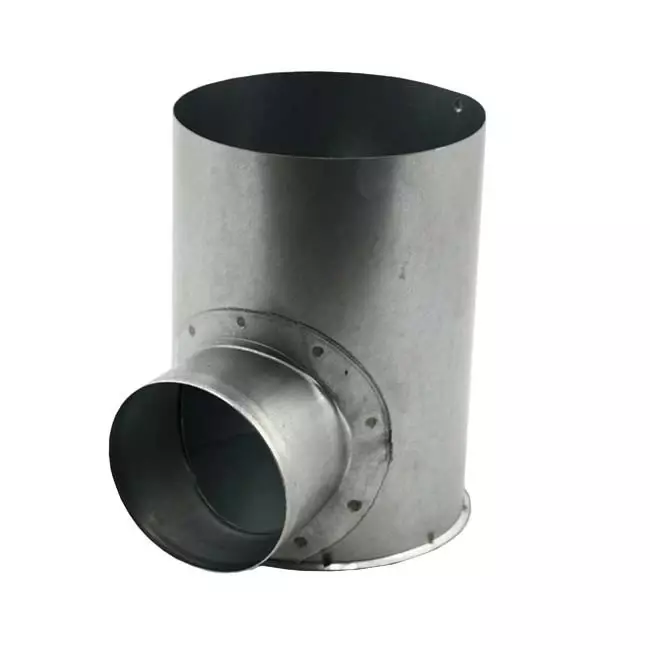 Galvaniserat inbyggnadskärl Ø 125 mm - Ø 80 mm
