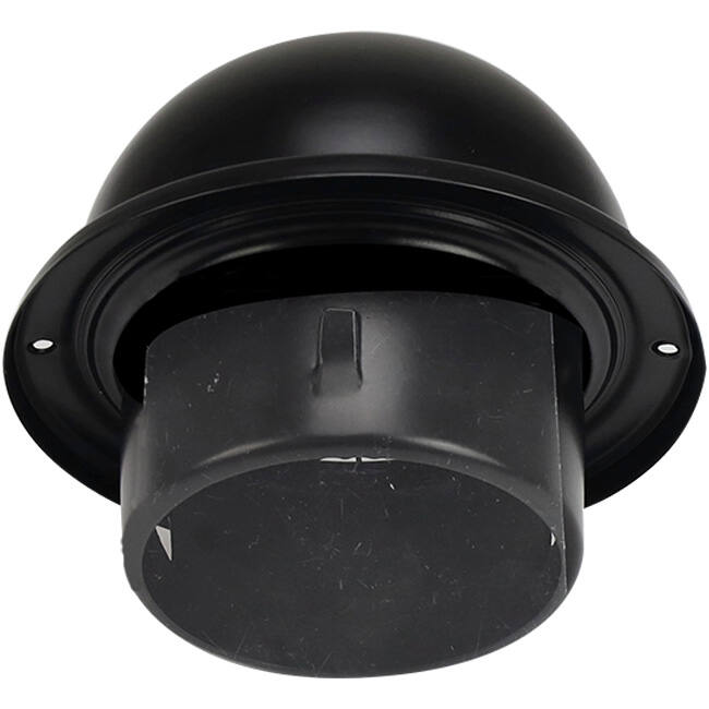 Rostfritt sfäriskt rullgaller 150 mm vägggenomföring - EL-SS-B150 SS RAL9005