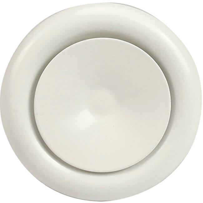 Ventilationsventil 100 mm metall - S-DVS100 RAL9010